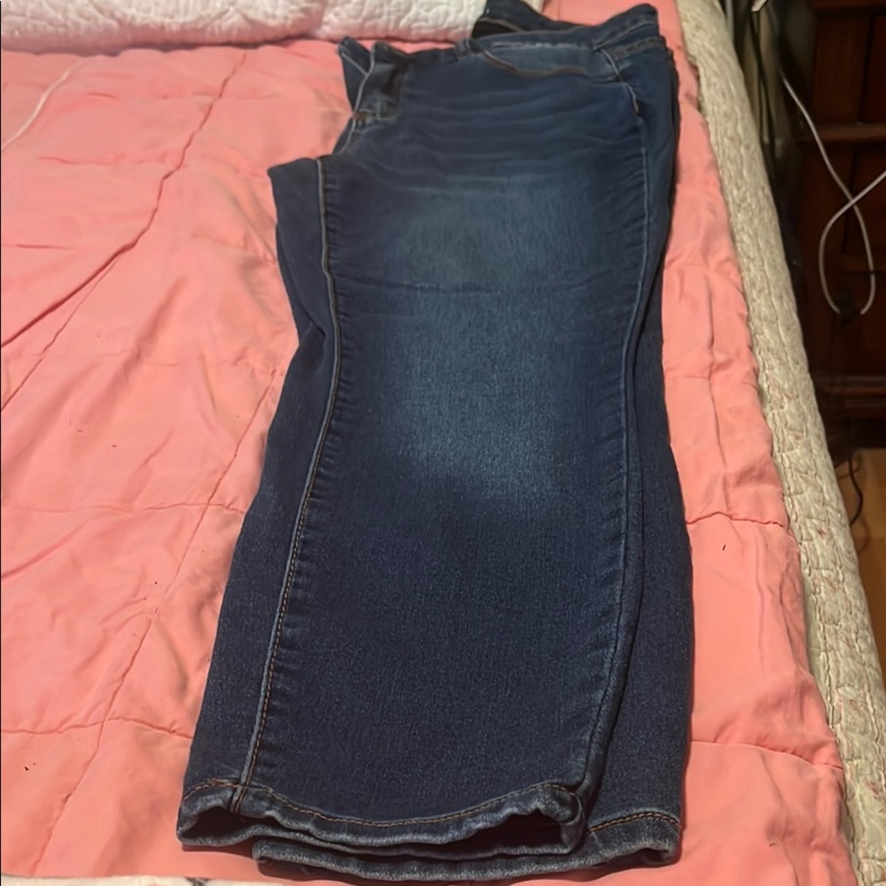 Tahari Deep Blue Skinny Jeans